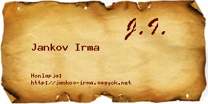 Jankov Irma névjegykártya